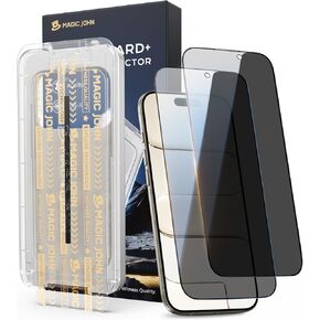 Magic John 3rd Gen تم ترقيته إلى iPhone 17 Pro Max Privacy Screen Protector 6.9 Inch ، 25 ° شاشة مضادة للتجسس ، زجاج مقسى ، إزالة الغبار التلقائي ، خالي in Kuwait