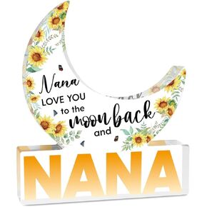 Gift for Mom Delicate Mom Birthday Gifts from Grandkids Acrylic Moon Decorations 5.0 x 4.0 inch Mothers Day Christmas Birthday Gifts for Mom, Gifts Ideas for Mom Pink in Saudi Arabia