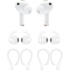 خطاف أذن alxcd متوافقة مع براعم Galaxy 3 Pro Earbuds ، 2+2 أزواج رياضية مضادة للانزلاق أذن بديلة حلقة أذن السيليكون ، متوافقة مع براعم المجرة 3 Pro SM-630N 2+2 أزواج رمادية/أسود in Kuwait