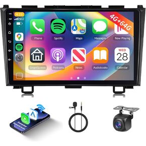 Radio for Honda CRV 2007-2011 ، 9 '' 'HD 1080p touch screen stereo مع Bluetooth ، Link Link GPS Mavigation WiFi FM Backup Camera Receivers for Toyota in Kuwait