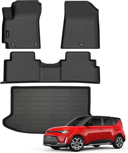 Auxko All Weather Floor Mats Cargo Mat for Kia Seltos 2024 2025 2026 TPE Liners All Season Accessories Guard Odorless Anti-Slip Floor Liners Trunk Tray for Kia Seltos 2026 2025 2024 in Kuwait