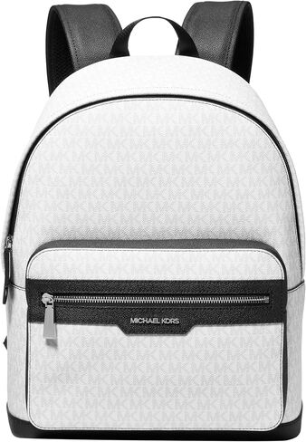 Michael Kors Malone Backpack, Silver-Tone Hardware/Storm Signature Stripe in Saudi Arabia
