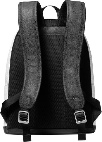 Michael Kors Malone Backpack, Silver-Tone Hardware/Storm Signature Stripe in Saudi Arabia
