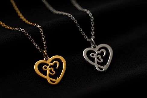 Ek Onkar Pendant Gold Plated Neck Chain Silver Plates Stainless Steel Sikh Logo Neck Chain For Men Women Punjabi Fashion Accessory For Sikh Gift Punjabi Khanda Logo Neck Chain For Women EkOnkar Necklace in Saudi Arabia