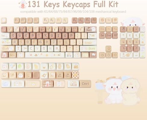Tsungup Cute Green Keycaps ، 130 Keys MOA Profile PBT-forest-forest keycaps ، dye sub caps keyboard keycap set for mx switches mechanical in Kuwait