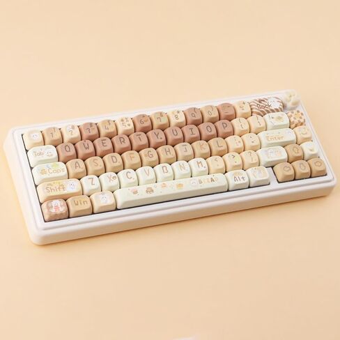 Tsungup Cute Green Keycaps ، 130 Keys MOA Profile PBT-forest-forest keycaps ، dye sub caps keyboard keycap set for mx switches mechanical in Kuwait