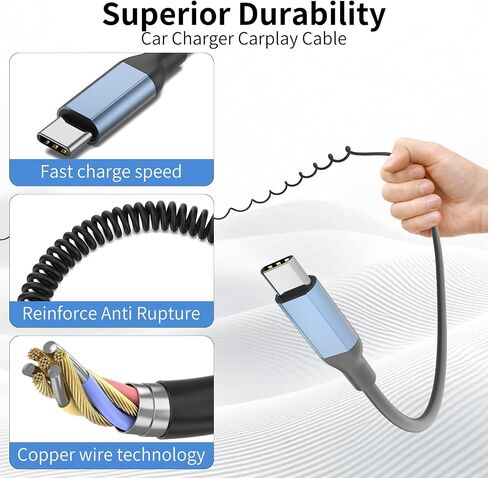 2 ft USB C Cable, 2 Pack Short USB to USB C Cable 2ft for Car Fast Charging Type A to Type C Cord Braided USB-C to USB-A Cable Compatible with iPhone 16/15 Pro/Max, Samsung Galaxy S23, Google Pixe in Kuwait