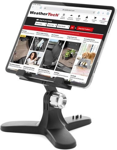 TableTholder Weathertech مع مقابض البليت الأسود - حامل اللوحي لسطح المكتب أو الطاولة أو عداد المطبخ أعلى حامل سطح in Kuwait