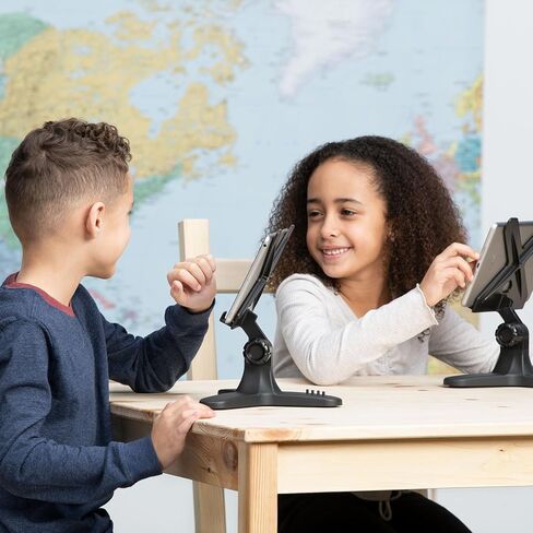 TableTholder Weathertech مع مقابض البليت الأسود - حامل اللوحي لسطح المكتب أو الطاولة أو عداد المطبخ أعلى حامل سطح in Kuwait