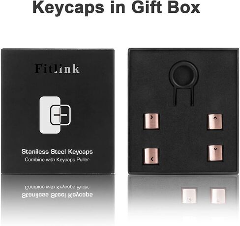 FITLINK من الفولاذ المقاوم للصدأ مفاتيح مفاتيح مع مجتذب المفاتيح لمفتاح لوحة المفاتيح الميكانيكية الكرز MX (ESC ، الذهب) in Kuwait