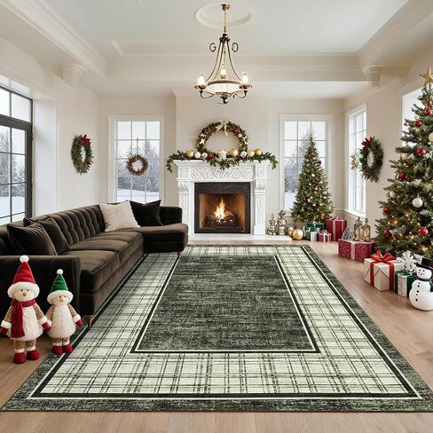 GarveeHome Washable Runner Rugs 2x6 Checkered Bathroom Rug, Non Slip Modern Kitchen Rug, Ultra-Thin Soft Rugs for Hallway Entryway, Stain Resistant Runners for Bedroom Home Decor, Grey in Saudi Arabia