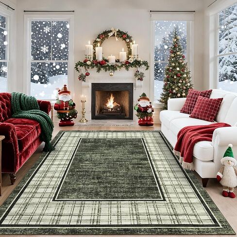 GarveeHome Washable Runner Rugs 2x6 Checkered Bathroom Rug, Non Slip Modern Kitchen Rug, Ultra-Thin Soft Rugs for Hallway Entryway, Stain Resistant Runners for Bedroom Home Decor, Grey in Saudi Arabia