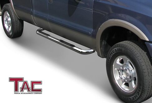 TAC 3 "خطوات جانبية سوداء لامعة متوافقة مع 1999-2016 Ford F250/F350/F450/F550 Super Duty Super Cab لوحات الجري الجانبية والقضبان خطوة القضبان بيك اب شاحنة الملحقات 2PCS in Saudi Arabia