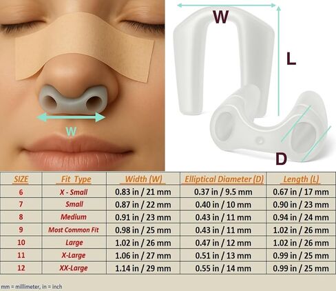 مثبت الأنف وجبيرة الأنف للتعافي من عملية تجميل الأنف (حجم 8)| جهاز دعم وتشكيل الأنف بعد الجراحة | دعامة أنف من السيليكون بدرجة طبية عالية 100% لانحراف الحاجز الأنفي وراحة على مدار 24 ساعة (8) in Saudi Arabia