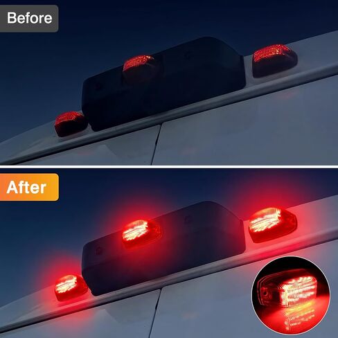 LED Front Cab Roof Marker Lights Compatible with 2014-2025 Dodge Ram ProMaster 1500 2500 3500 Front Roof Mounted Cab Lights Top Clearance Running Lamps Replaces 68232473AA, 5PCS in Kuwait