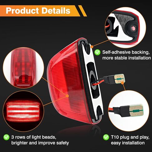 LED Front Cab Roof Marker Lights Compatible with 2014-2025 Dodge Ram ProMaster 1500 2500 3500 Front Roof Mounted Cab Lights Top Clearance Running Lamps Replaces 68232473AA, 5PCS in Kuwait
