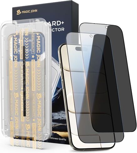 MAGIC JOHN 3rd Gen Upgraded for iPhone 17 Pro Max Privacy Screen Protector 6.9 Inch,25°Anti-Spy Screen,Shockproof Tempered Glass,Auto Dust-Removal,Bubble Free,Easy Installation,2 Pack in Saudi Arabia