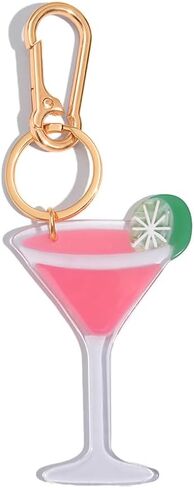 سلسلة مفاتيح كوكتيل مارتيني عتيقة - حلية حقيبة معدنية قديمة للموتيل - هدية برواري طويلة 5.7 بوصة in Kuwait