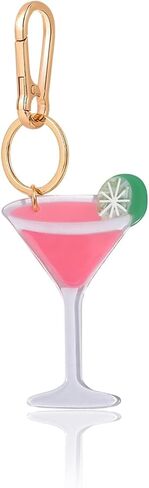 سلسلة مفاتيح كوكتيل مارتيني عتيقة - حلية حقيبة معدنية قديمة للموتيل - هدية برواري طويلة 5.7 بوصة in Kuwait