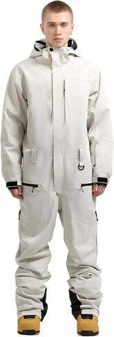 GSOU SNOW Men Ski Suit One Piece Snowsuit Snowboard Jumpsuit Jacket Pant Set Insulated Windproof Outwear Winter in Saudi Arabia