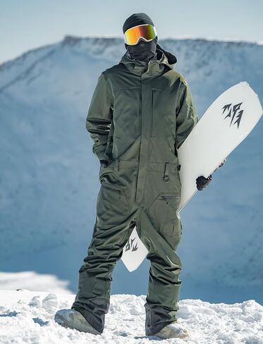 GSOU SNOW Men Ski Suit One Piece Snowsuit Snowboard Jumpsuit Jacket Pant Set Insulated Windproof Outwear Winter in Saudi Arabia
