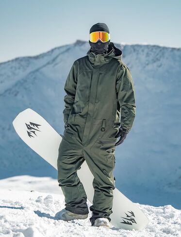 GSOU SNOW Men Ski Suit One Piece Snowsuit Snowboard Jumpsuit Jacket Pant Set Insulated Windproof Outwear Winter in Saudi Arabia