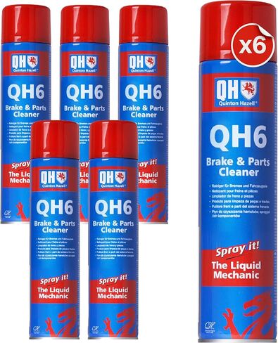 QH6 Brake Cleaner Spray Can 20.3 fl oz - Non-Chlorinated Parts Cleaner Removes Grease, Oil & Dirt, Stops Brake Squeal & Clutch Slip (Pack of 12) in Saudi Arabia