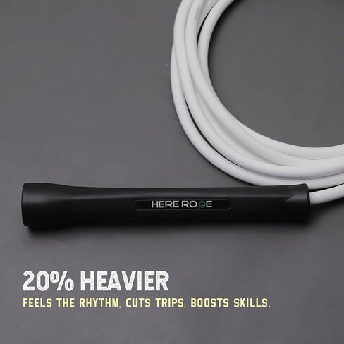 6mm Adjustable Boxing Jump Rope With Inner String Cord, Unbreakable Handles, Hererope Durable Non-Kinking PVC Jump Ropes for Men Women, Exercise Fitness, Indoor Outdoor Use in Saudi Arabia