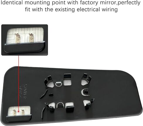 Driver left Side Upper heated Mirror Glass Compatible with Ford F150 2015-2020 Ford F250 F350 2017-2020 Towing Convex Mirror with Rear Holder in Saudi Arabia
