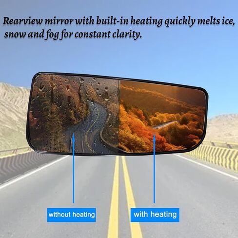 Driver left Side Upper heated Mirror Glass Compatible with Ford F150 2015-2020 Ford F250 F350 2017-2020 Towing Convex Mirror with Rear Holder in Saudi Arabia