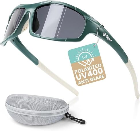 Flaya Polarized Sport Sunglasses for Men & Women UV400 Protection Scratch-Resistant Lightweight TR Frame & Rubber Nose Pads in Saudi Arabia