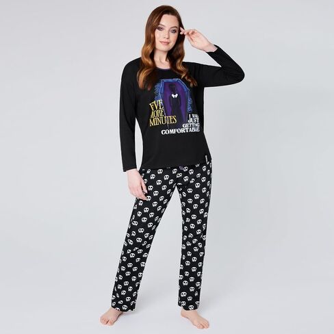 Wednesday Ladies Pyjamas Set Nightwear Long Sleeve & Bottoms PJs Lounge Set for Women and Teenagers S-XL Gifts for Her in Saudi Arabia