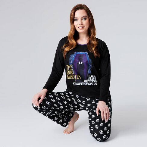 Wednesday Ladies Pyjamas Set Nightwear Long Sleeve & Bottoms PJs Lounge Set for Women and Teenagers S-XL Gifts for Her in Saudi Arabia