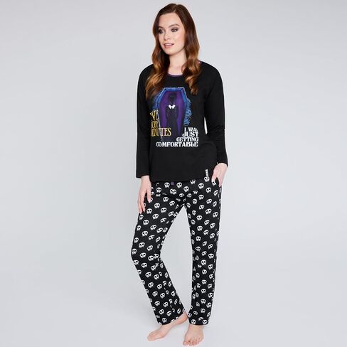Wednesday Ladies Pyjamas Set Nightwear Long Sleeve & Bottoms PJs Lounge Set for Women and Teenagers S-XL Gifts for Her in Saudi Arabia