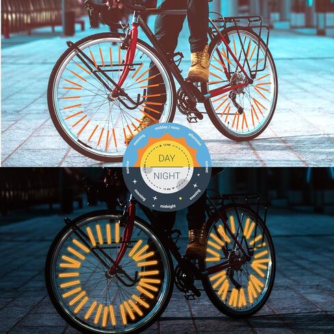 36Pcs Reflective Spoke Covers for Bicycle, 360° Visibility 2.9Inch Bike Spoke Reflectors for Night Riding, Bike Wheel Reflector Tube Reflective Spokes Skins Wheel Decoration Reflectors （Green） in Saudi Arabia