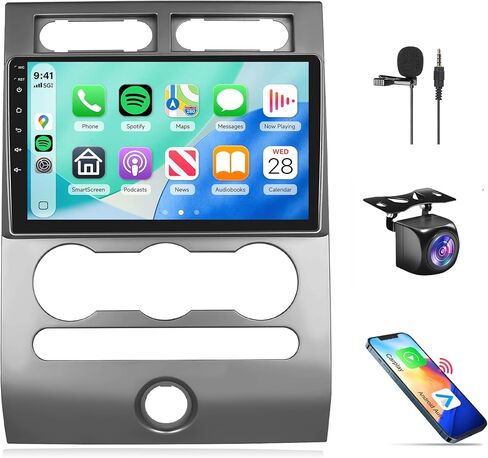 4G+64G CAR Radio for Ford Expedition 2007-2014 Automatic A/C ، Rimoody Android 13 Car Stereo Carplay Android Auto Touchscreen Link Bluetooth FM/RDS GPS WiFi EQ SWC Camera in Kuwait