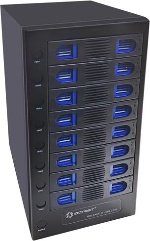 5 Bay USB 3.2 Type-C 10Gbps Daisy-Chain Hard Drive Enclosure DAS, Support 120TB (5X 24TB) 2.5" & 3.5" SATA HDD/SSD in Kuwait