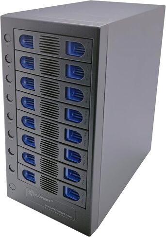 5 Bay USB 3.2 Type-C 10Gbps Daisy-Chain Hard Drive Enclosure DAS, Support 120TB (5X 24TB) 2.5" & 3.5" SATA HDD/SSD in Kuwait