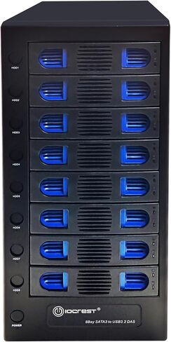 5 Bay USB 3.2 Type-C 10Gbps Daisy-Chain Hard Drive Enclosure DAS, Support 120TB (5X 24TB) 2.5" & 3.5" SATA HDD/SSD in Kuwait