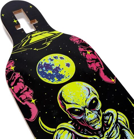 شعار Daddies Board Shop منسدل من خلال Longboard Deck - أبيض in Kuwait