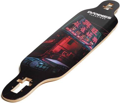 شعار Daddies Board Shop منسدل من خلال Longboard Deck - أبيض in Kuwait