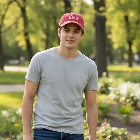 Be Kind Embroidered Baseball Cap - Cotton Vintage Dad Hat for Women & Men, Adjustable Unisex Inspirational Hat in Kuwait