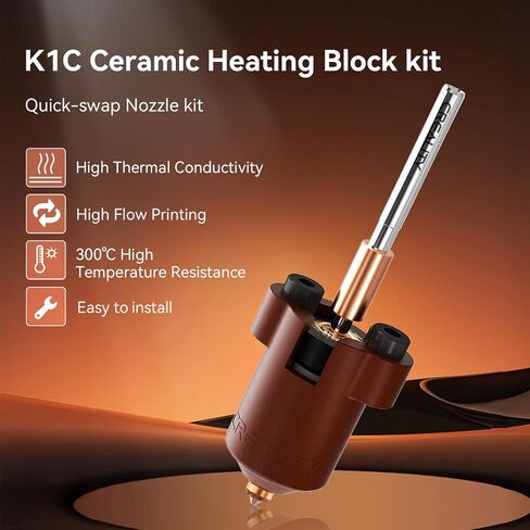 Creality Ender 5 Max Hotend مجموعة أدوات التسخين السيراميكية الأصلية الموصلية الحرارية العالية 300 درجة مئوية مقاومة درجات الحرارة العالية 700 مم / ثانية مجموعة تدفق عالية السرعة مع فوهة سريعة التبديل in Kuwait