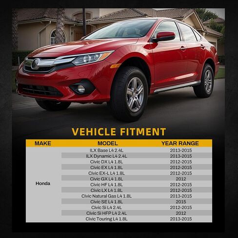 مشعاع DWVO متوافق مع 2016 2017 2018 2019 2020 2021 Honda Civic EX/EX-L/EX-T/I-Style/LX/Sport/Sport Touring/Touring/Si/Sport Plus/Turbo Plus/Coupe/Turbo 2.0L L4 in Saudi Arabia
