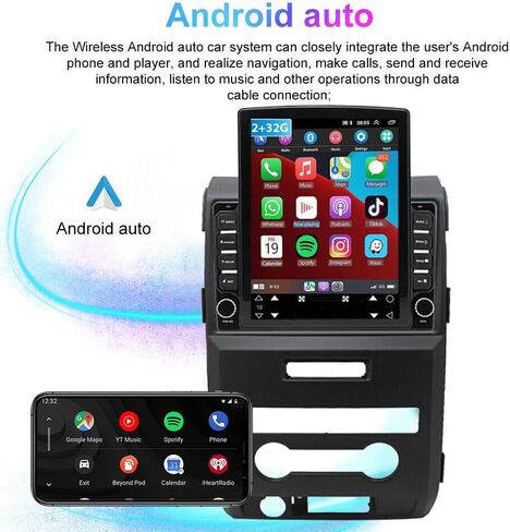 Android 13 Car Stereo Compatible with Ford F150 2009-2014 Radio Upgrade 9.7 inch Touch Screen with Wireless Carplay Android Auto AHD Backup Camera Mirror Link GPS SWC WiFi FM in Saudi Arabia