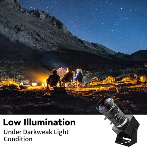 4K USB Camera 1080P@120fps High Speed USB Webcam with CS-Mount 5-50mm 10X Telephoto Zoom Manual Lens,12MP Close up Camera OpenCV Plug and Play for Live Streaming Industrial Project Meeting in Saudi Arabia