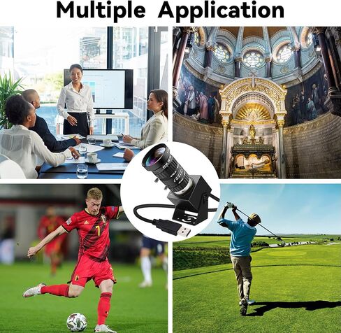4K USB Camera 1080P@120fps High Speed USB Webcam with CS-Mount 5-50mm 10X Telephoto Zoom Manual Lens,12MP Close up Camera OpenCV Plug and Play for Live Streaming Industrial Project Meeting in Saudi Arabia