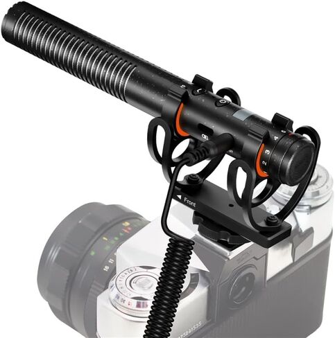 Digital Nc Advanced Super Cardioid Microphone Compatible with Panasonic HC-WXF1 (Stereo/Shotgun) with Dead Cat Wind Muff in Saudi Arabia