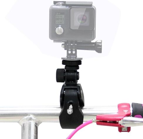 حامل مقود الدراجة النارية مع حامل ثلاثي القوائم ومسمار لكاميرات GoPro وInsta360 وDJI وغيرها من كاميرات الحركة (أسود) in Saudi Arabia