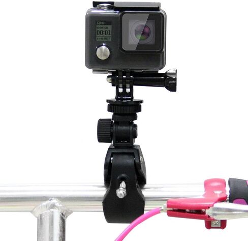 حامل مقود الدراجة النارية مع حامل ثلاثي القوائم ومسمار لكاميرات GoPro وInsta360 وDJI وغيرها من كاميرات الحركة (أسود) in Saudi Arabia